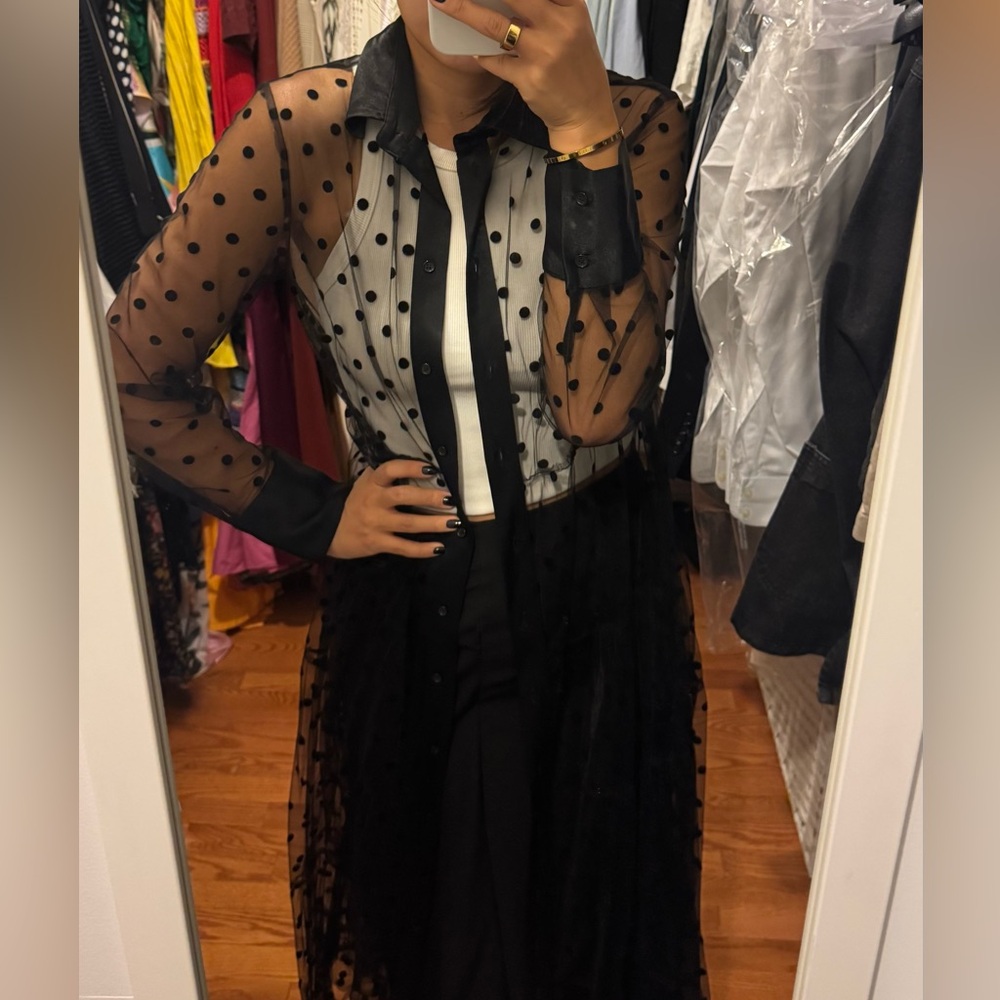 Zara Polka Dot Oversized Shirt